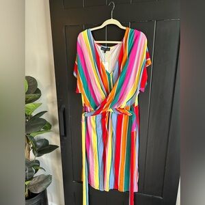Bright colored striped dress